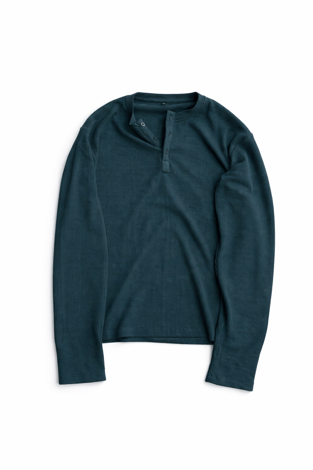 Easy Vibe Henley- Bottle Green with Blue undertone