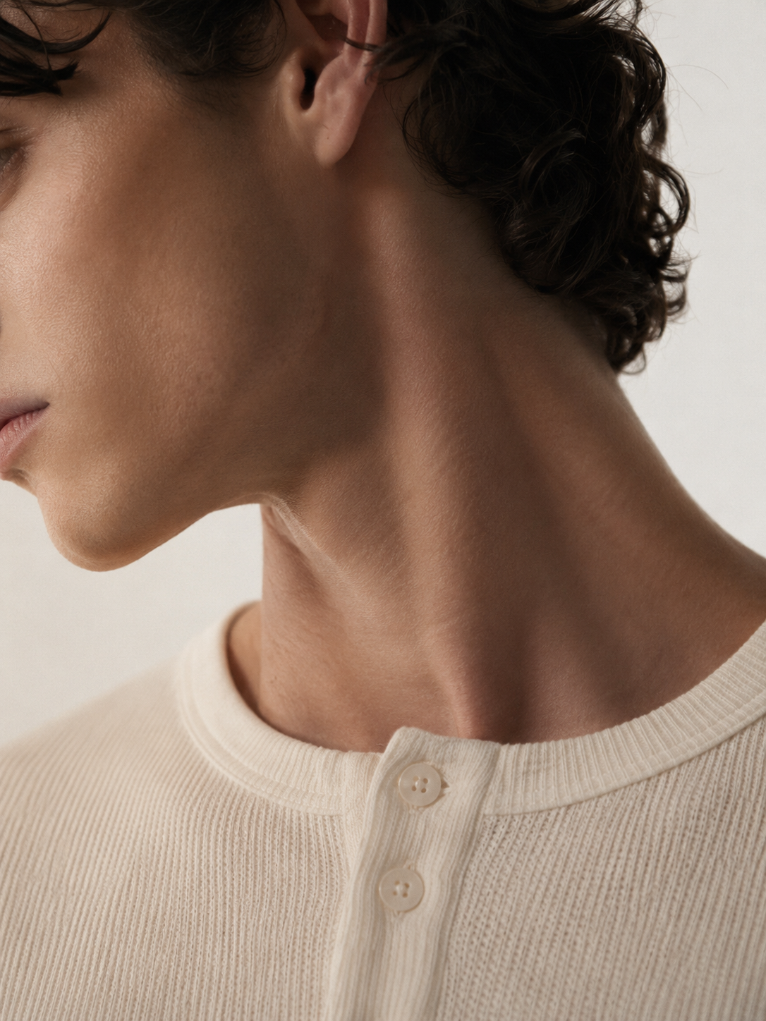 Easy Vibe Henley- Off-White