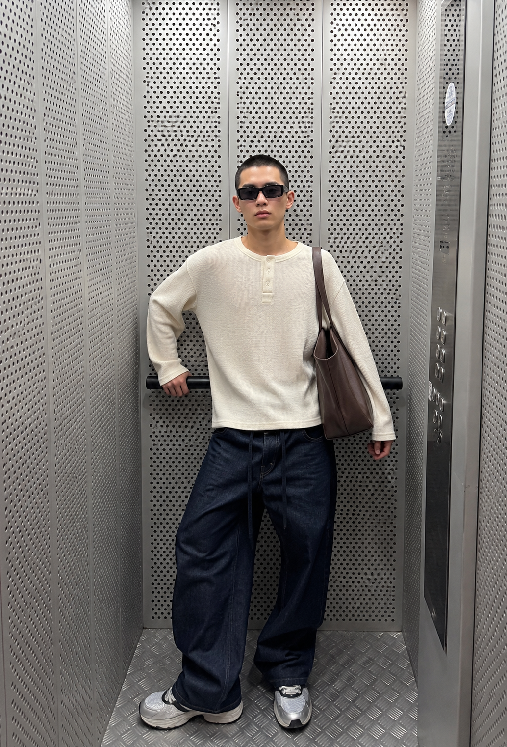 Easy Vibe Henley- Off-White