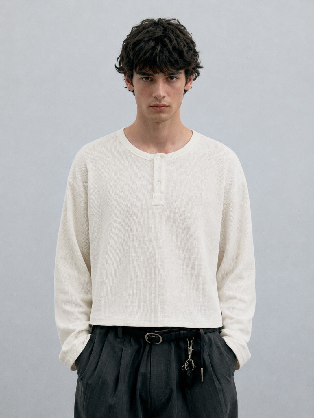Easy Vibe Henley- Off-White